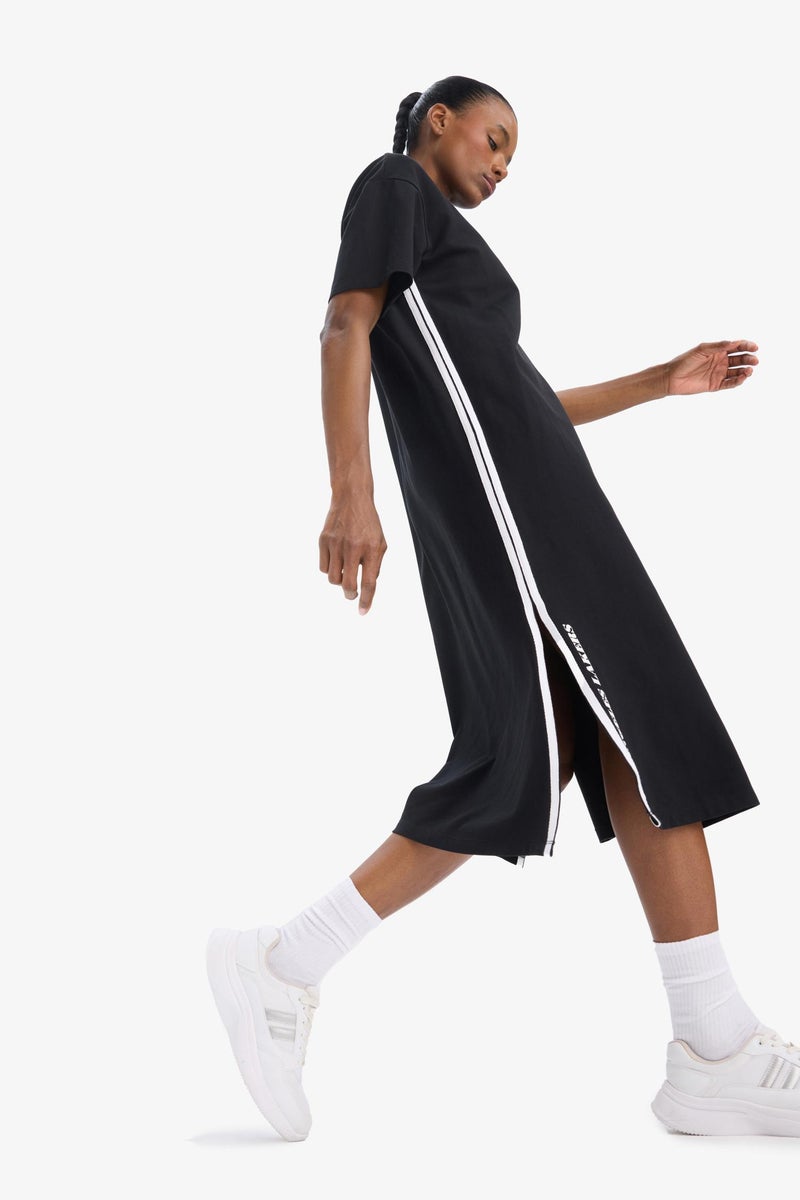 DeFacto Black Woman Oversize Pique NBA Los Angeles Lakers Licensed Dress Casual - Image 4